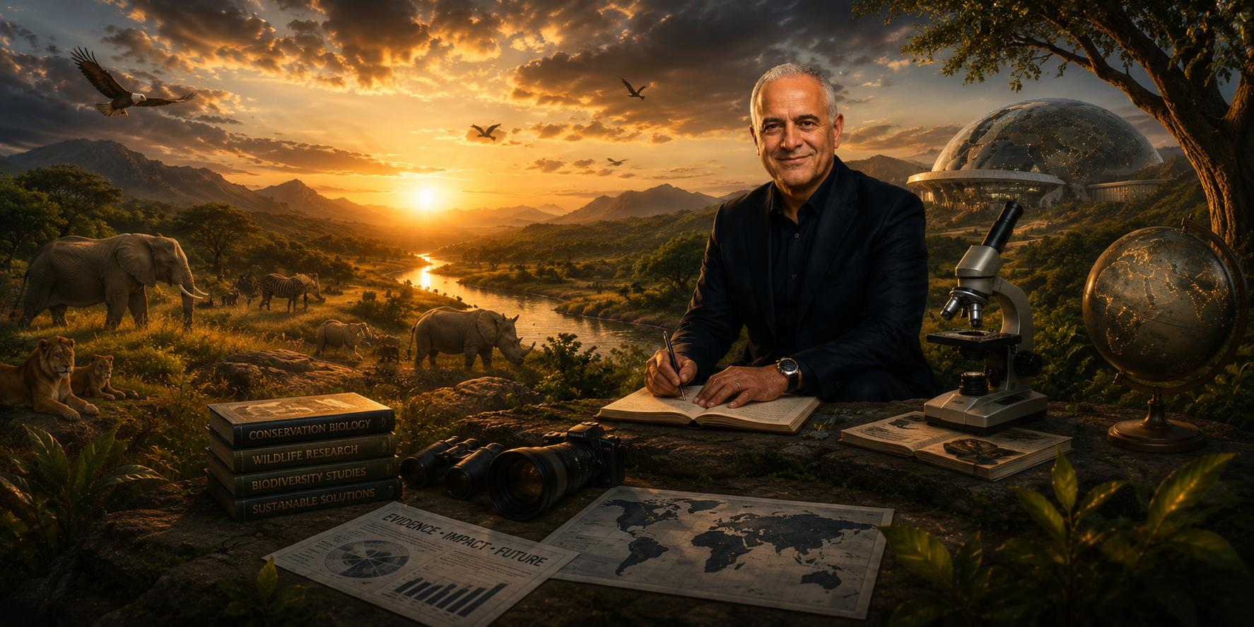 Global animal protection research landscape with wildlife, founder, and research tools