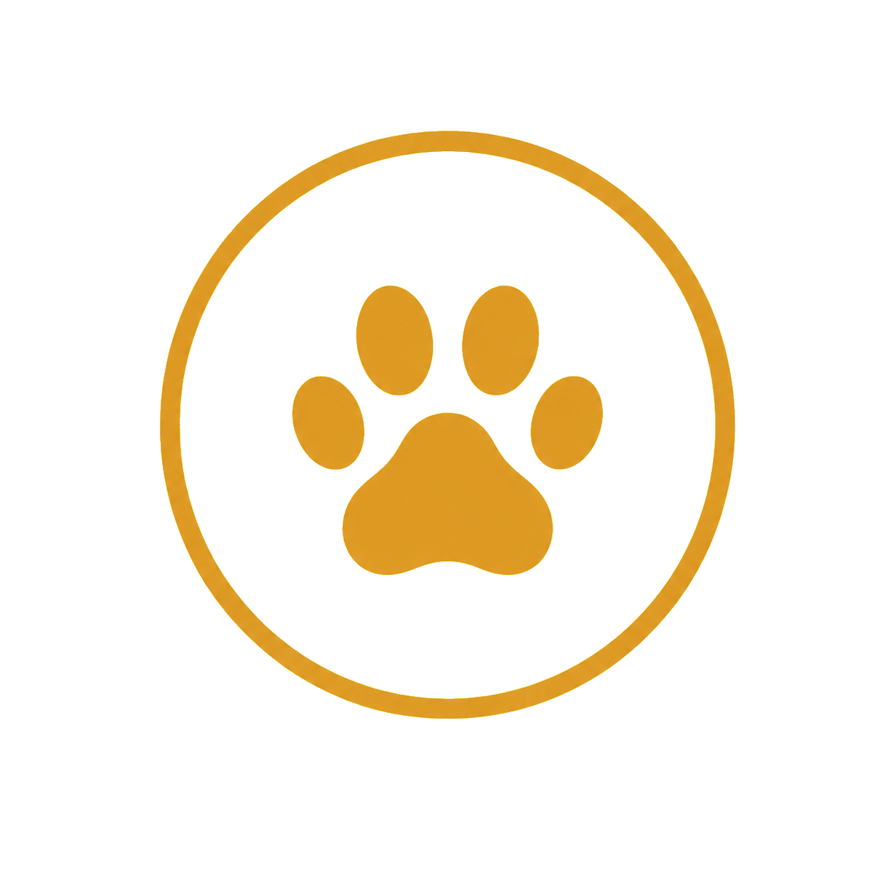 Gold paw mark