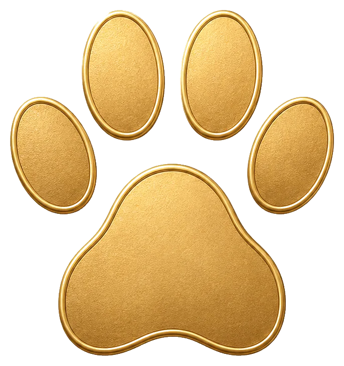 Gold paw icon