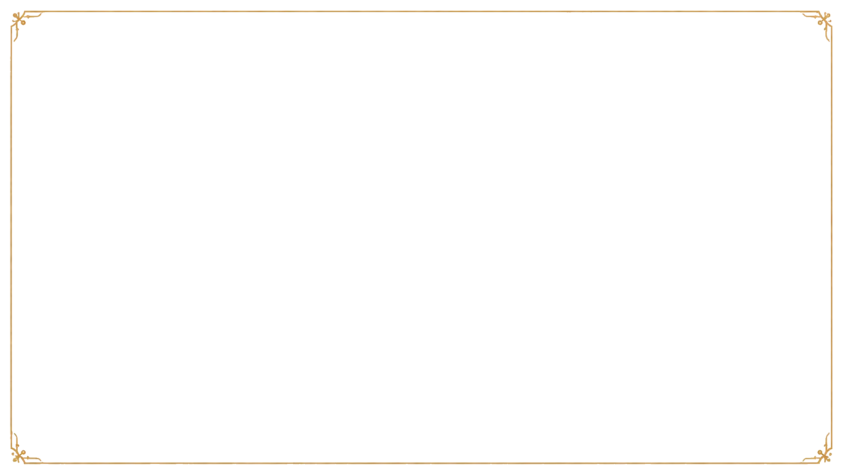 Decorative gold border frame